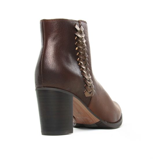boots talon marron mode femme automne hiver - Photo Produit 7
