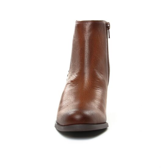 boots talon marron mode femme automne hiver - Photo Produit 6