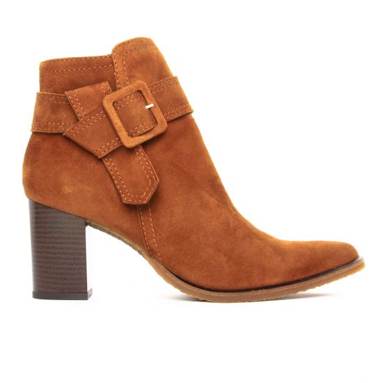 boots talon marron mode femme automne hiver - Photo Produit 2