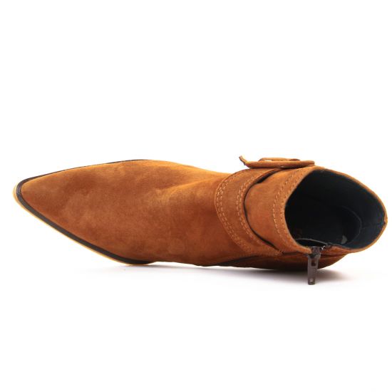 boots talon marron mode femme automne hiver - Photo Produit 4
