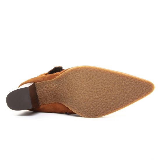 boots talon marron mode femme automne hiver - Photo Produit 5