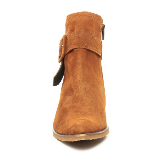 boots talon marron mode femme automne hiver - Photo Produit 6