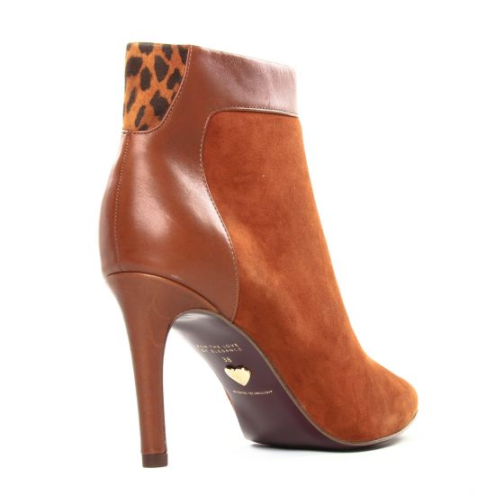 boots talon marron mode femme automne hiver - Photo Produit 7