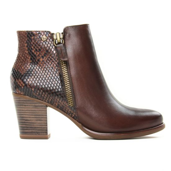 boots talon marron mode femme automne hiver - Photo Produit 2