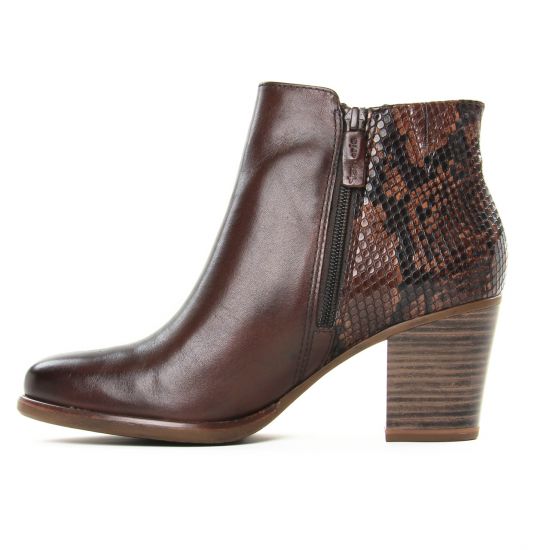 boots talon marron mode femme automne hiver - Photo Produit 3