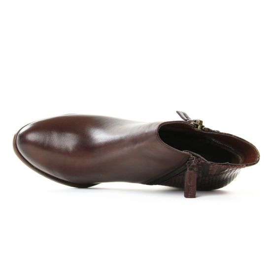 boots talon marron mode femme automne hiver - Photo Produit 4