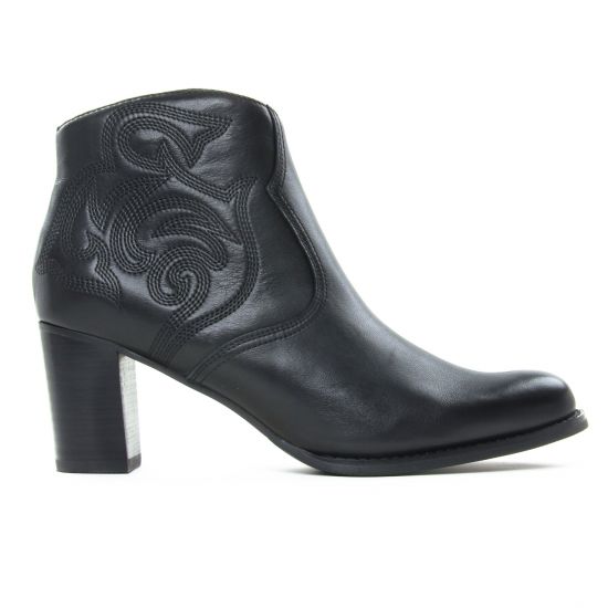 boots talon noir mode femme automne hiver - Photo Produit 2