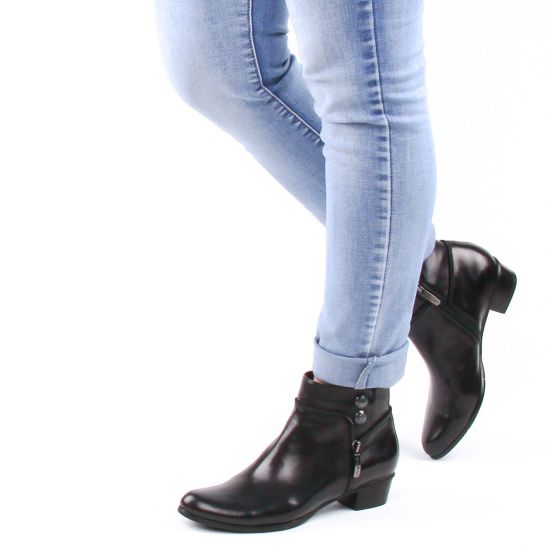 boots talon noir mode femme automne hiver - Photo Produit 8