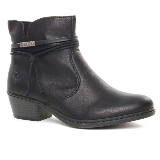Boots Talon Rieker 75555-00 Schwarz, vue principale de la chaussure femme
