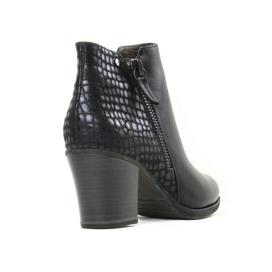 boots talon noir mode femme automne hiver - Photo Produit 7