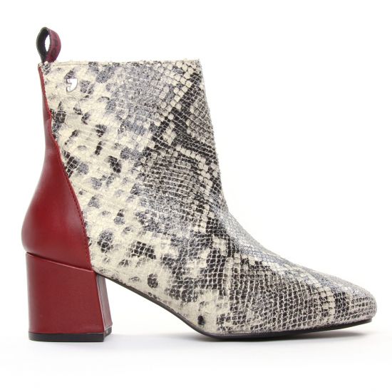 boots talon serpent beige mode femme automne hiver - Photo Produit 2