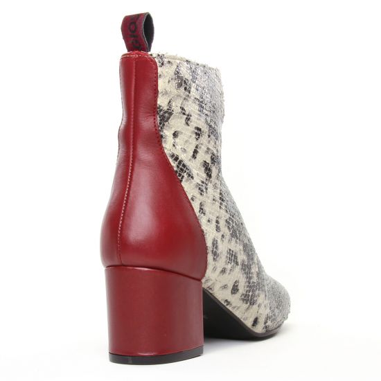 boots talon serpent beige mode femme automne hiver - Photo Produit 7