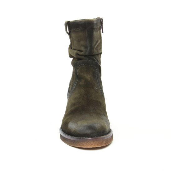 boots talon vert kaki mode femme automne hiver - Photo Produit 6