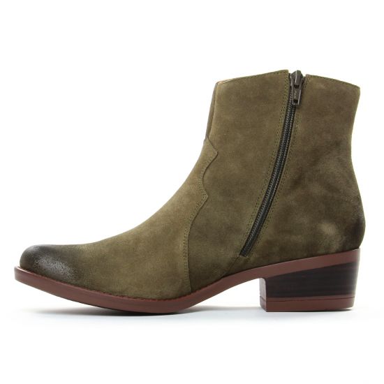 boots vert kaki mode femme automne hiver - Photo Produit 3