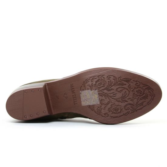 boots vert kaki mode femme automne hiver - Photo Produit 5