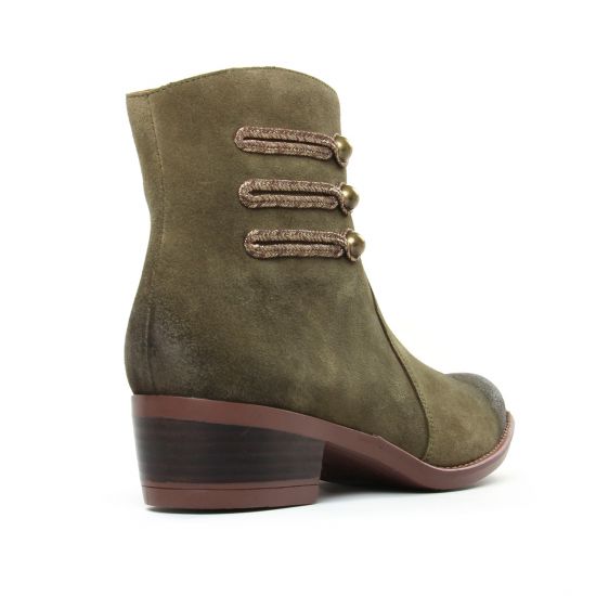 boots vert kaki mode femme automne hiver - Photo Produit 7