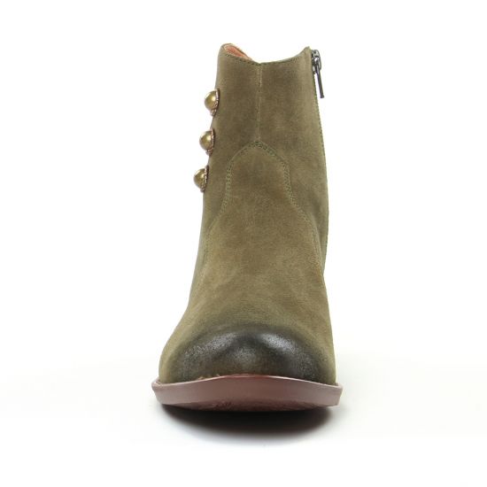 boots vert kaki mode femme automne hiver - Photo Produit 6