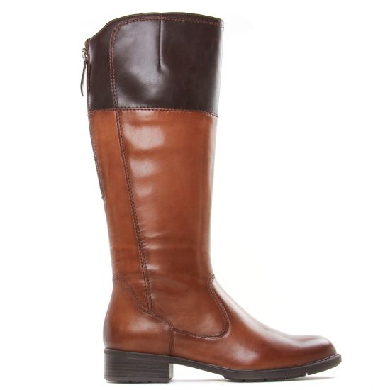 bottes cavalières marron mode femme automne hiver - Photo Produit 2