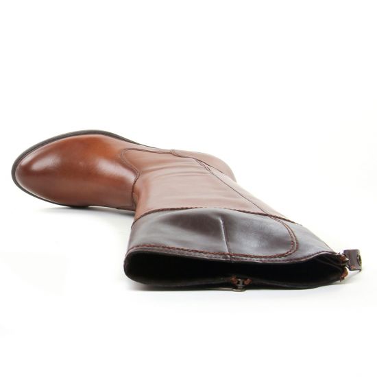 bottes cavalières marron mode femme automne hiver - Photo Produit 4