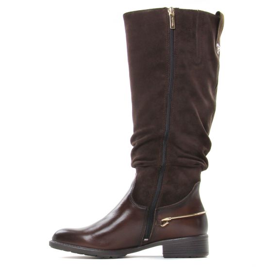 bottes cavalières marron mode femme automne hiver - Photo Produit 3