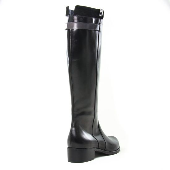 bottes cavalières noir mode femme automne hiver - Photo Produit 6