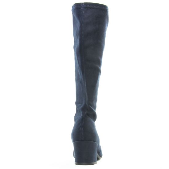 bottes stretch bleu marine mode femme automne hiver - Photo Produit 7