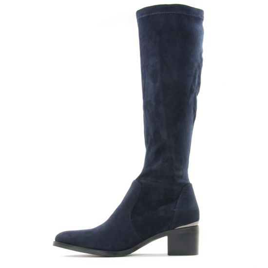 bottes stretch bleu marine mode femme automne hiver - Photo Produit 3