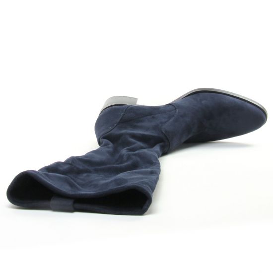 bottes stretch bleu marine mode femme automne hiver - Photo Produit 4