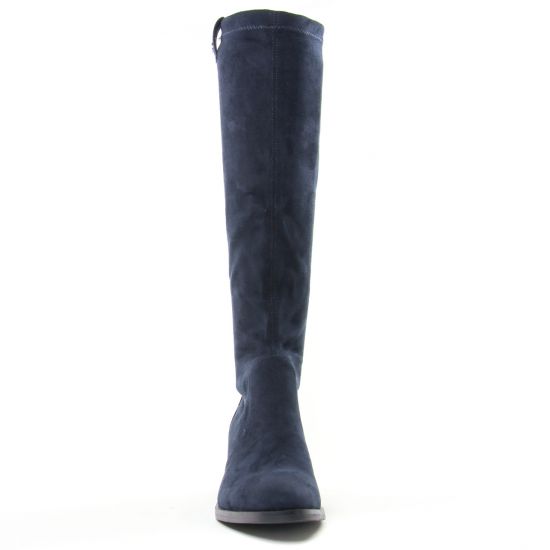 bottes stretch bleu marine mode femme automne hiver - Photo Produit 6