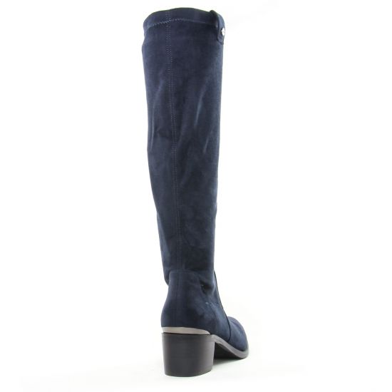 bottes stretch bleu marine mode femme automne hiver - Photo Produit 7