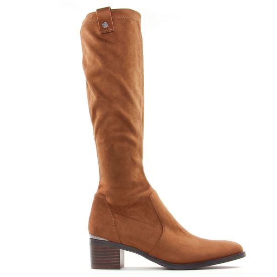 bottes stretch marron mode femme automne hiver - Photo Produit 2