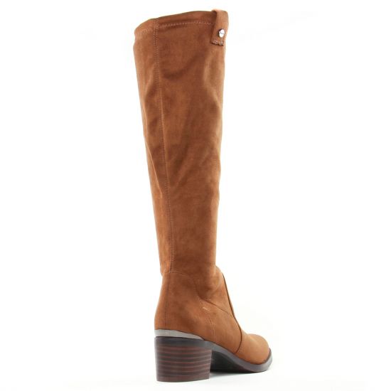 bottes stretch marron mode femme automne hiver - Photo Produit 7