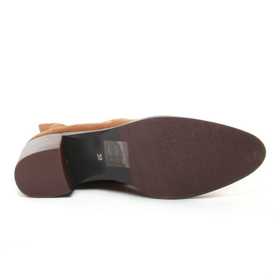 bottes stretch marron mode femme automne hiver - Photo Produit 5