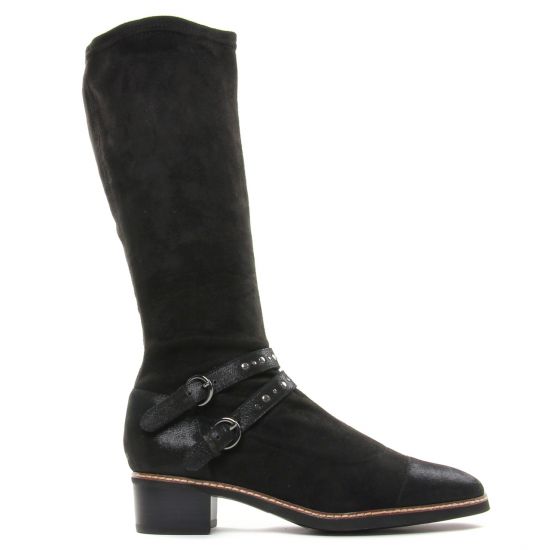 bottes stretch noir mode femme automne hiver - Photo Produit 2
