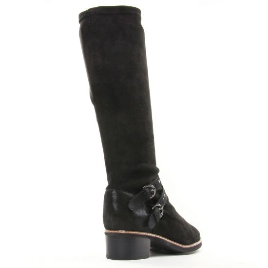 bottes stretch noir mode femme automne hiver - Photo Produit 7