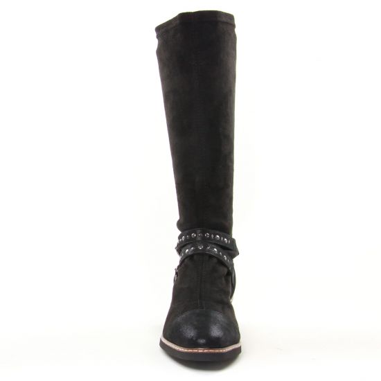 bottes stretch noir mode femme automne hiver - Photo Produit 6