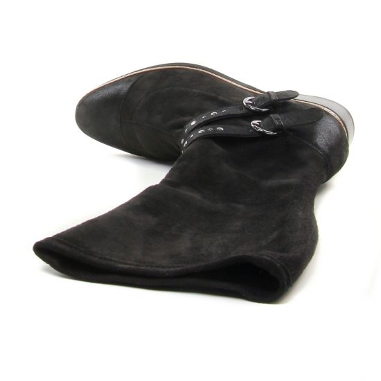 bottes stretch noir mode femme automne hiver - Photo Produit 4