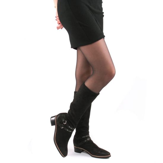 bottes stretch noir mode femme automne hiver - Photo Produit 8
