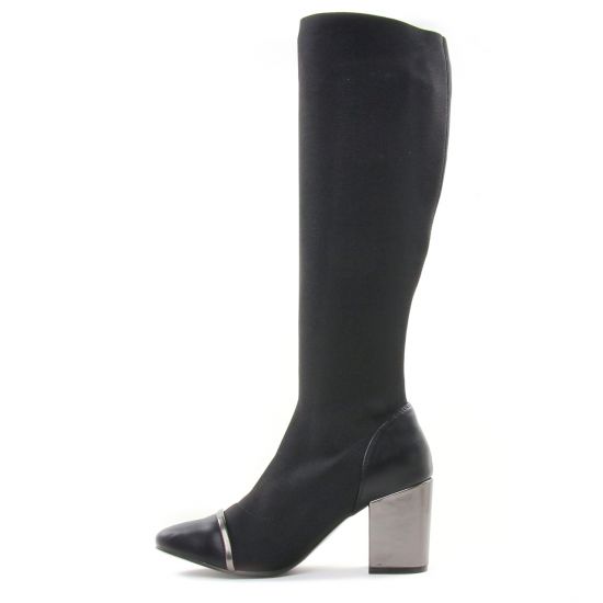 bottes stretch noir mode femme automne hiver - Photo Produit 3