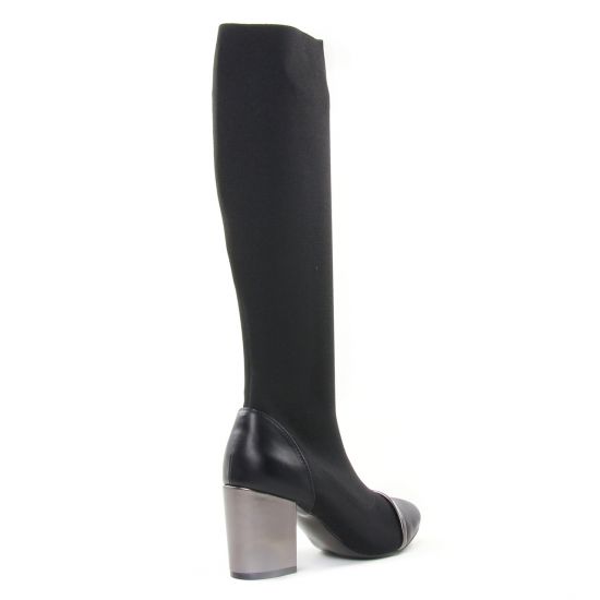 bottes stretch noir mode femme automne hiver - Photo Produit 7