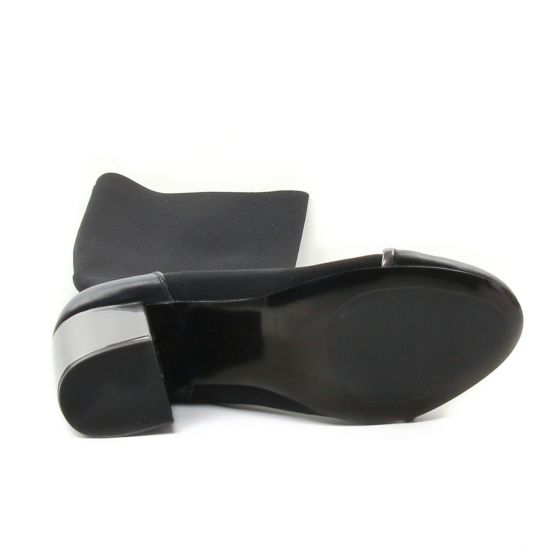 bottes stretch noir mode femme automne hiver - Photo Produit 5
