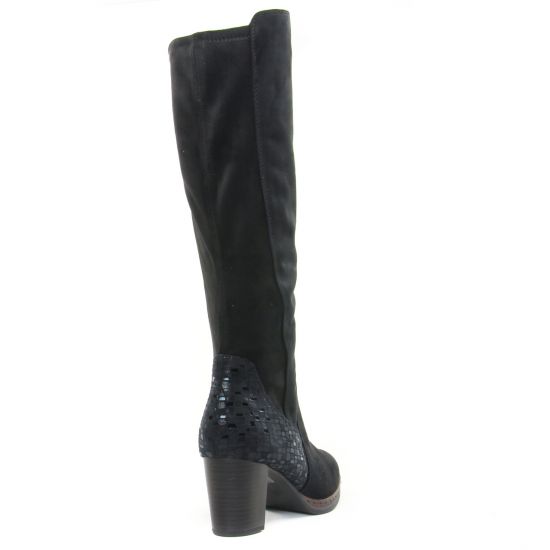 bottes stretch noir mode femme automne hiver - Photo Produit 7
