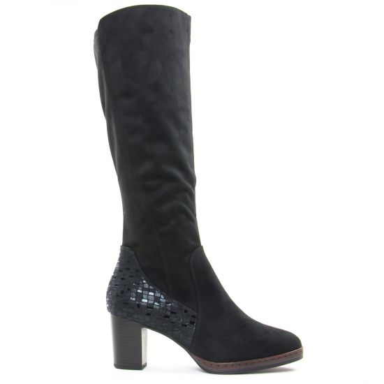 bottes stretch noir mode femme automne hiver - Photo Produit 2