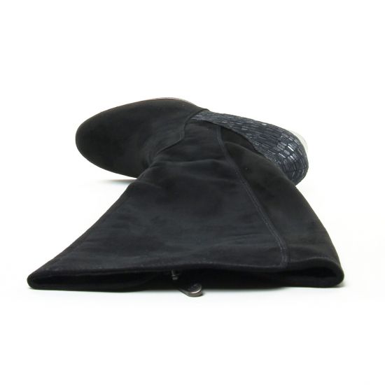 bottes stretch noir mode femme automne hiver - Photo Produit 5