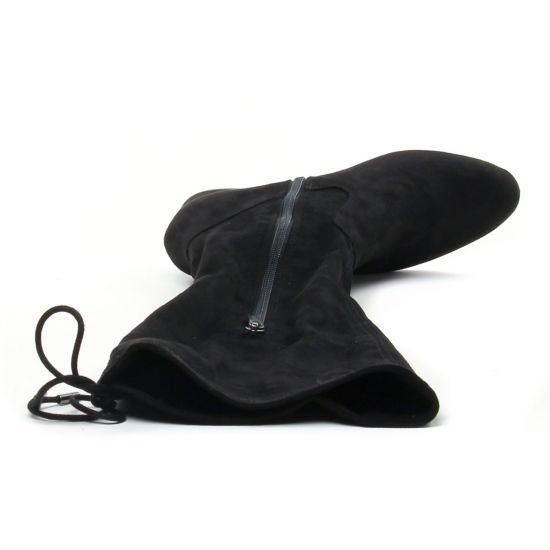 bottes stretch noir mode femme automne hiver - Photo Produit 4