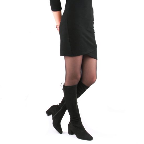 bottes stretch noir mode femme automne hiver - Photo Produit 8
