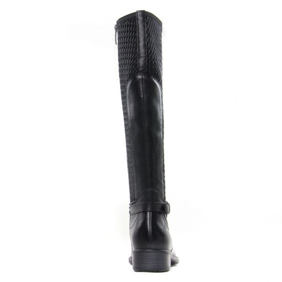 bottes stretch noir mode femme automne hiver - Photo Produit 7