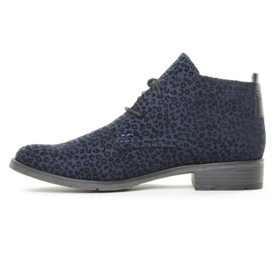 bottines à lacets bleu léopard mode femme automne hiver - Photo Produit 3