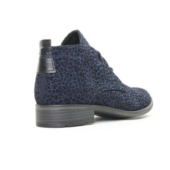 bottines à lacets bleu léopard mode femme automne hiver - Photo Produit 7