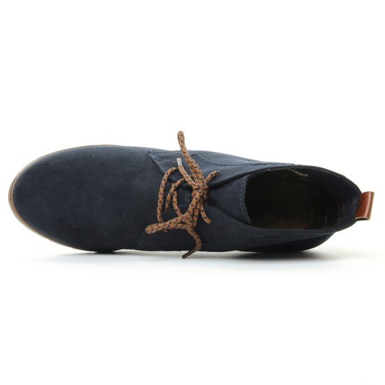 bottines à lacets bleu marine mode femme automne hiver - Photo Produit 4